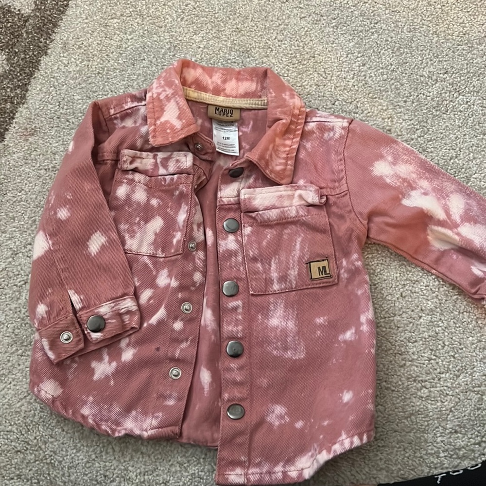 Tye dye Flannel shirt for baby girl. 12 months